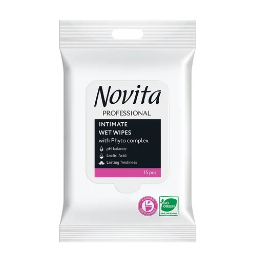 Novita Phyto Complex Vlhčené ubrousky na intimní hygienu 15 ks