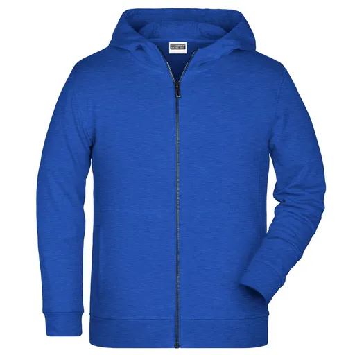 James & Nicholson (Daiber) Dětská mikina na zip z biobavlny 8026k - Královsky modrý melír | XL