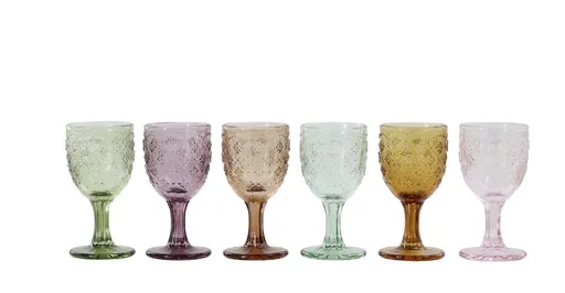 Sada 6ks barevných skleniček na likér Saint-Émilion - Ø5*10cm / 60ml Chic Antique