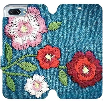 Flipové pouzdro na mobil Honor 10 - MD05P Džínové květy (5903226306527)