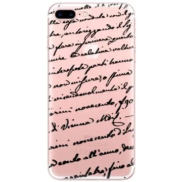 iSaprio Handwriting 01 Black pro iPhone 7 Plus / 8 Plus (hawri01b-TPU2-i7p)