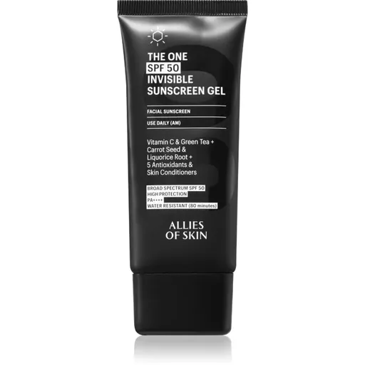 Allies of Skin The One Invisible Suncscreen Gel neviditelný matující gel SPF 50 50 ml