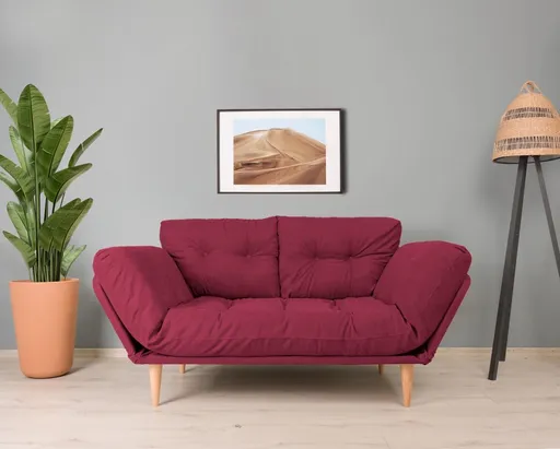 Trojmístná rozkládací pohovka Nina Daybed - Dark Red GR105