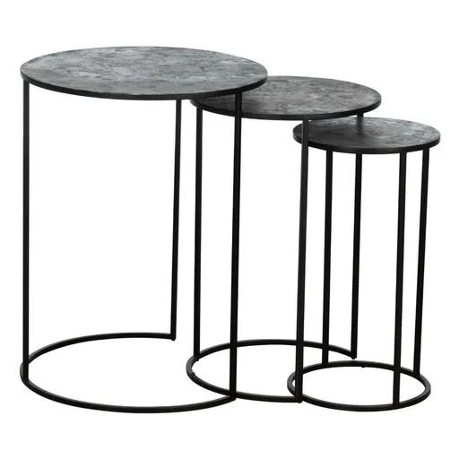 Eglo LIVING Stůl 3 velikosti stříbrný/černý matný TOWADA 424026