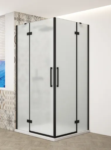 GELCO TRINITY BLACK obdélníkový kout 900x1000 rohový vstup, matné sklo, GT2290-10M-B GT2290-10M-B