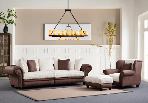 Trojmístná pohovka Fresno 3 - Brown, White