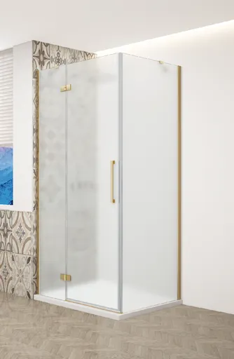 GELCO TRINITY GOLD obdélníkový kout 800x1200 levý, matné sklo, GT5612-80ML-G GT5612-80ML-G