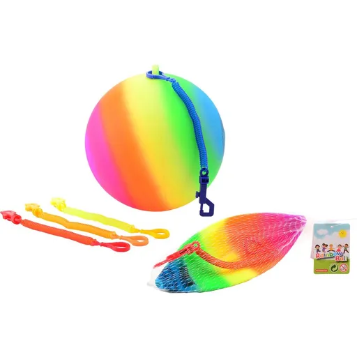 Míč duhový se šňůrkou na klíče