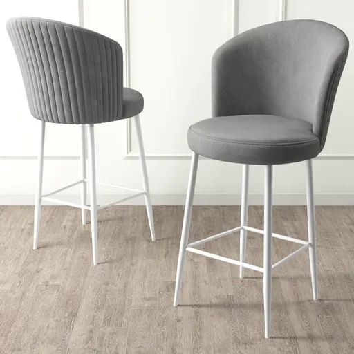 Bar Stool Set (4 Pieces) Alte - Grey, White