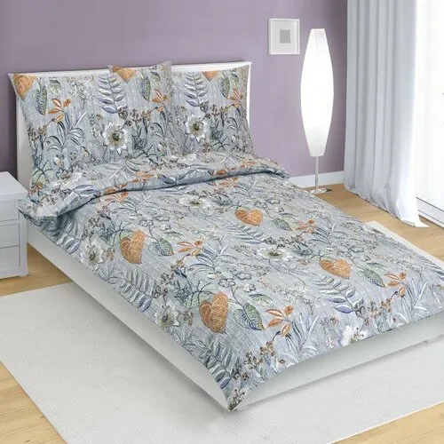 Bellatex Krepové povlečení Listí, 140 x 200 cm, 70 x 90 cm