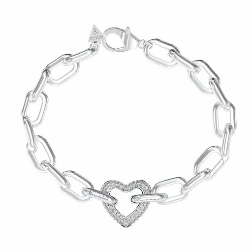 Guess Výrazný ocelový náramek Srdce Beloved JUBB05016JWRH 18,5 cm