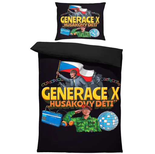 Povlečení Generace X – Husákovy děti  (Rozměr : 1x140/220 + 1x90/70)