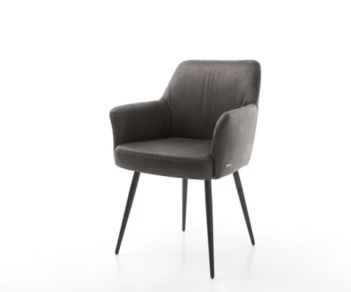 Jídelní židle Xana-Flex podnož zúžená kovová černá mikrovlákno