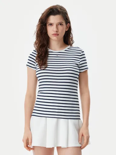 Tommy Jeans dámské pruhované tričko DW0DW17383 XS