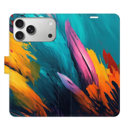 Flipové pouzdro iSaprio - Orange Paint 02 - iPhone 17 Pro Max