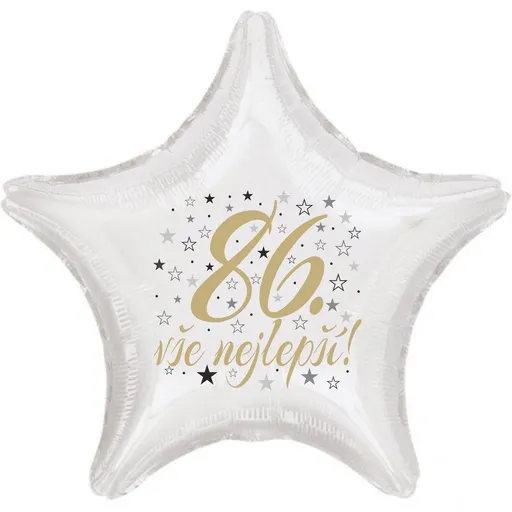 86. narozeniny balónek hvězda -