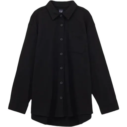 GAP FLEECE Dámská košile, černá, velikost