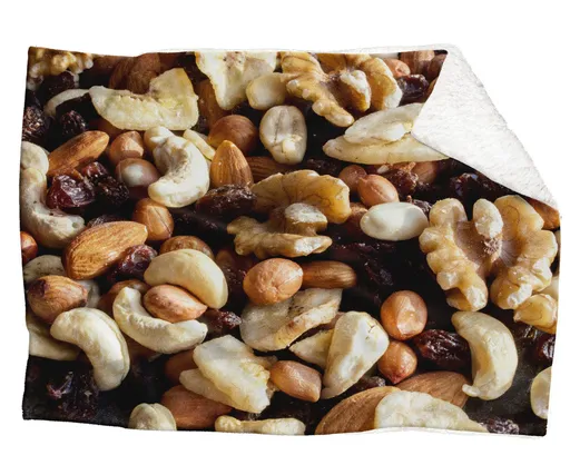 IMPAR Fleecová deka Ořechy 150x120 cm (Rozměr : 200 x 140 cm, Podšití beránkem: ANO)