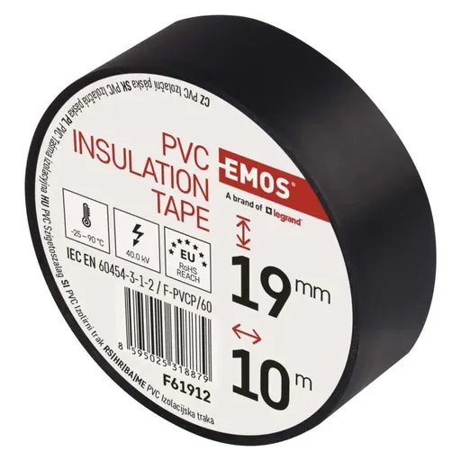 EMOS Izolační páska PVC 19mm x 10m, černá F61912