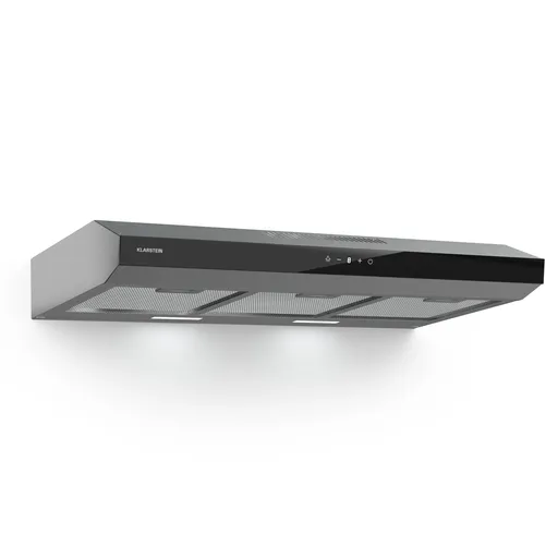 Klarstein Contempo Neo, digestoř, podskříňková, recirkulace, 175 m³/h, SenseControl, integrované dotykové ovládání, nerezavějící ocel / akrylátové sklo