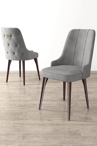 Sada židlí (6 kusů) Newa - Grey, Brown