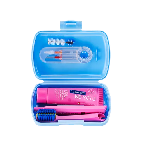 Curaprox Travel set Ortho cestovní sada modrá