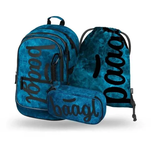 BAAGL 3 SET CORE OCEAN Školní set, modrá, velikost