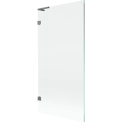 MEXEN/S Lunar L vanová zástěna FIX 90 x 150, transparent, grafit metal 897L-090-000-95-00