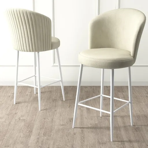 Bar Stool Set (6 Pieces) Alte - Cream, White