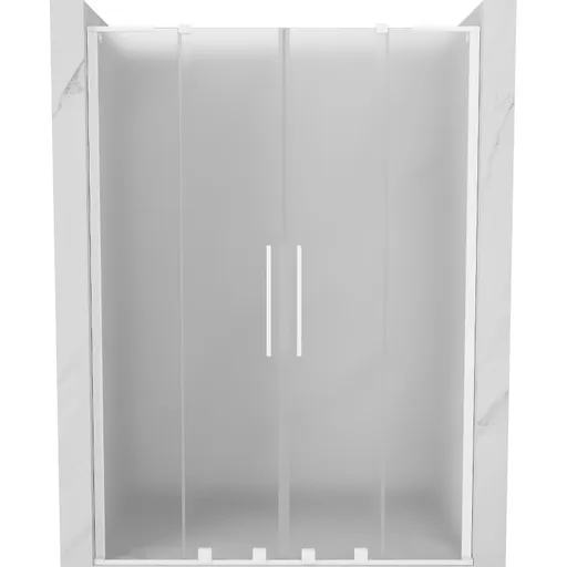 MEXEN/S Velar L Duo posuvné sprchové dveře 160, dekor, bílá 871-160-003-32-20