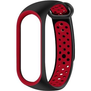 Eternico Sporty pro Xiaomi Mi band 5 / 6 / 7 solid black and red (APW-XMI7SP-SBR)