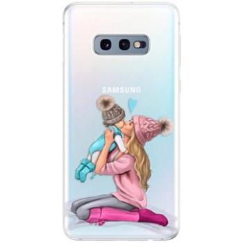 iSaprio Kissing Mom - Blond and Boy pro Samsung Galaxy S10e (kmbloboy-TPU-gS10e)