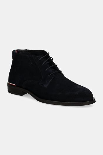 Semišové boty Tommy Hilfiger CORE RWB HILFIGER SUEDE L BOOT pánské, tmavomodrá barva, FM0FM04805