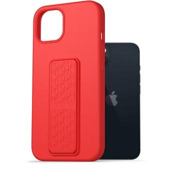 AlzaGuard Liquid Silicone Case with Stand pro iPhone 13 červené (AGD-PCSS0026R)