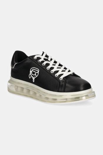 Kožené sneakers boty Karl Lagerfeld KAPRI KUSHION černá barva, KL52632N