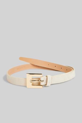 OPASEK GANT SLIM SUEDE BELT CREAM