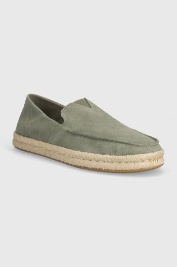 Semišové espadrilky Toms Alonso Loafer Rope zelená barva, 10020874