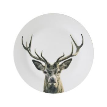 Porcelánový jídelní talíř s jelenem Red Deer - Ø27*2cm SCBDEH