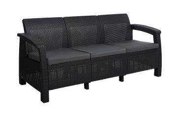 Deokork Zahradní ratanová pohovka CORFU LOVE SEAT MAX (antracit)