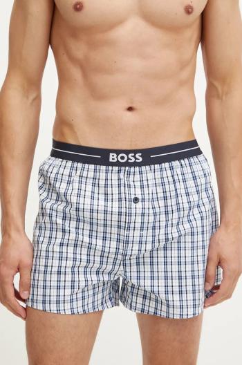 Bavlněné boxerky BOSS 3-pack modrá barva