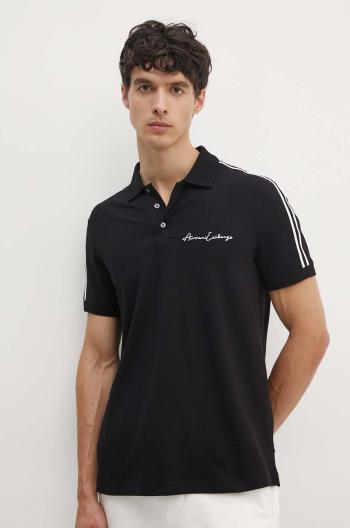 Polo tričko Armani Exchange černá barva, s aplikací, 8NZFSG ZJ81Z