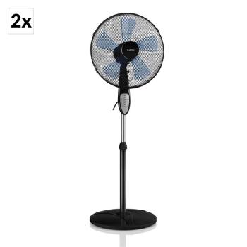 Klarstein SUMMERJAM, 2 x ventilator cu suport, set de două ventilatoare, 50 W, 3 trepte, negru