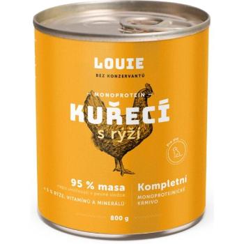 LOUIE KUŘECÍ S RÝŽÍ 800 G Psí konzerva, žlutá, velikost