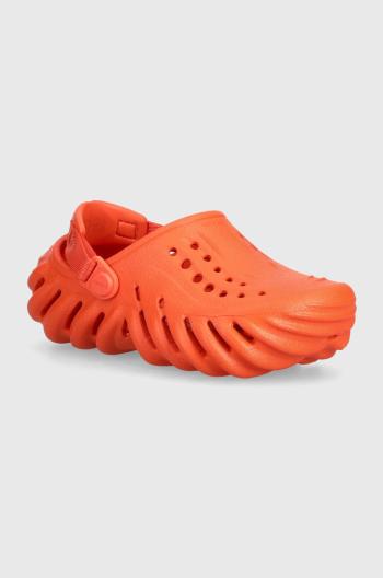 Dětské pantofle Crocs Echo Clog oranžová barva