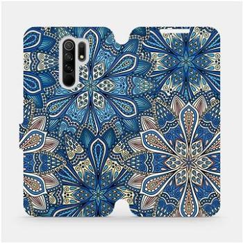 Flipové pouzdro na mobil Xiaomi Redmi 9 - V108P Modré mandala květy (5903516312788)