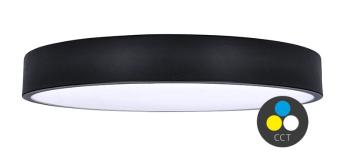 Solight Černé LED stropní svítidlo kulaté 400mm 48W CCT WO804-B