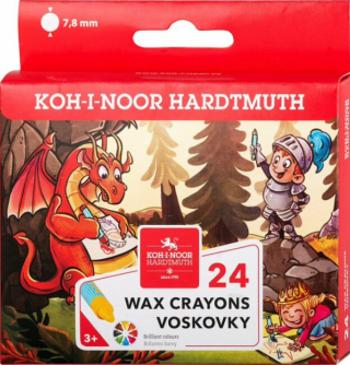 Koh-i-noor voskovky WAX CRAYONS - 24ks