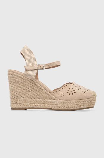 Espadrilky Answear Lab béžová barva, na platformě