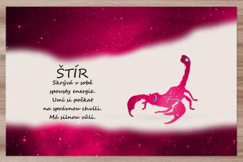 Prostírání Štír (23.10. - 22.11.) - červené
