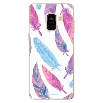 Odolné silikonové pouzdro iSaprio - Feather Pattern 10 - Samsung Galaxy A8 2018